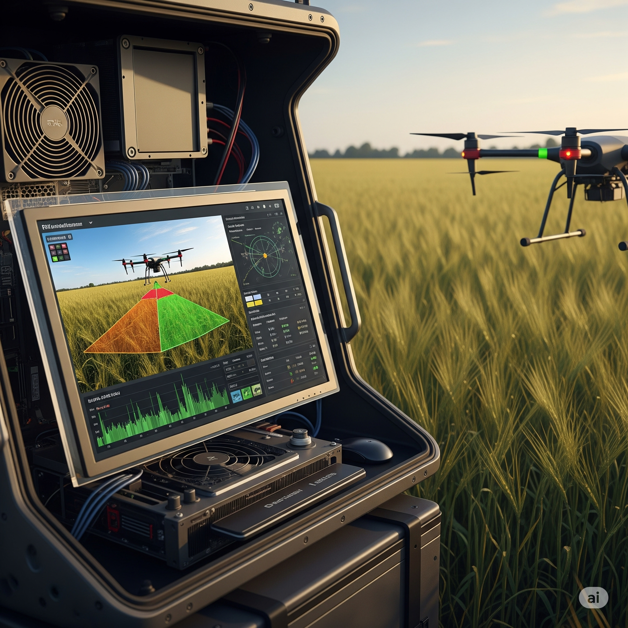 Agricultural Drone Data Processing at the Edge